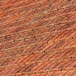 textured terracotta roof tiles with highlighting details
